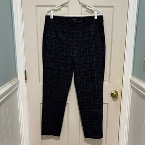 Liverpool Women's Kelsey Ankle Length Trousers Tartan Plaid Size 12/31